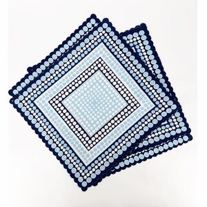 Kim Seybert Dot Napkins (4) Blue White